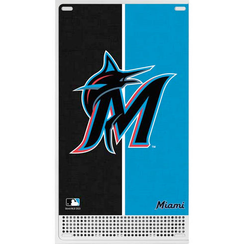 MLB Miami Marlins Split Xbox Series S Console Skin